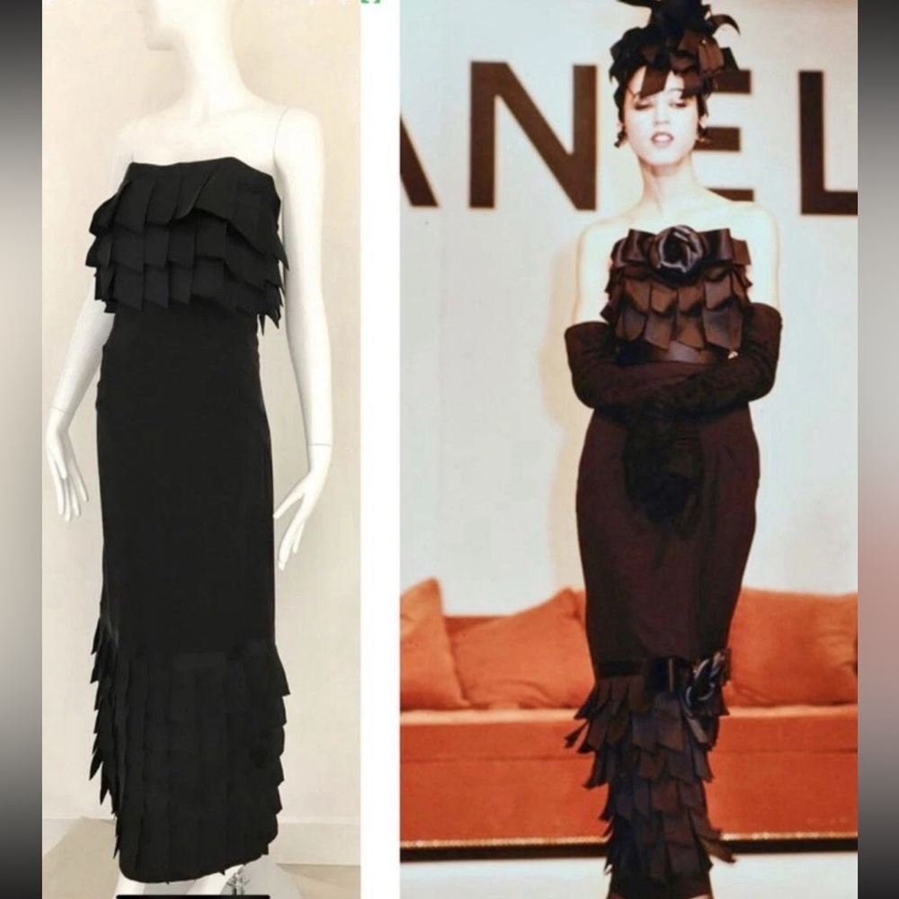 CHANEL Lagerfeld Era Silk Blend Dress - 1986